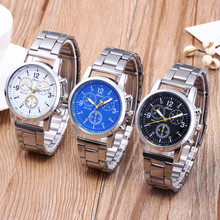 Модные нейтральные Кварцевые аналоговые наручные часы со стальным ремешком Мужские часы 2024 - купить недорого