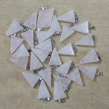 Wholesale 50pcs/lot 2016 fashion high quality natural stone triangle shape charms pendants fit necklace making free 2024 - buy cheap