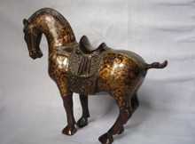 Rare Dinastia Qing Estátua de Cavalo de Bronze/Escultura Frete grátis 2024 - compre barato