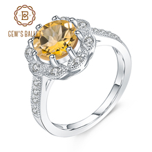 Женское кольцо gemb's BALLET, Винтажное кольцо из серебра 925 пробы с натуральным цитрином, для помолвки и свадьбы 2024 - купить недорого