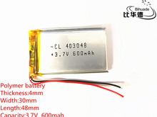 Célula de bateria recarregável de polímero de lítio, 3.7v 600mah 403048, li-po, baterias de íon de lítio recarregáveis para mp3 mp4 mp5 gps psp móvel bluetooth, com 10 peças 2024 - compre barato