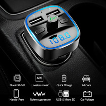 Bluetooth 5.0 FM Transmitter Wireless Bluetooth Car Kit Car MP3 Player Unique Display Screen Aux Modulator Handfree Fast Charger 2024 - buy cheap