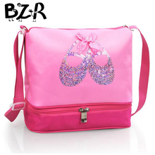 Bolso de baile de Ballet con lentejuelas para niñas, bordado de balé, bolsas de Ballet, bolso de baile de Ballet impermeable 2024 - compra barato