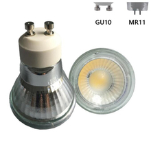 Foco Led GU10 COB regulable, luz corporal de cristal, 5W, CA 220V, CA/CC 12V, MR11, Blanco cálido/frío 2024 - compra barato