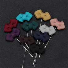 BoYuTe (10 Pieces/Lot) Handmade Fabric Bowknot Lapel Pin Brooch Wholesale Fashion Men's Brooch Pins 2024 - buy cheap