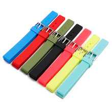 Silicone strap watch accessories pin buckle 12mm waterproof sports rubber strap for women and children watch men watch band 2024 - buy cheap