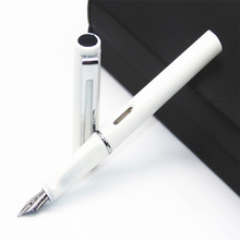 JINHAO 599 White Student Quadrilateral Calligraphy Medium Nib Fountain Pen New 2024 - buy cheap