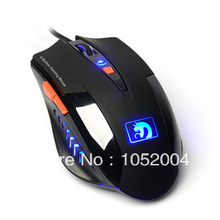 Бесплатная доставка! Xinmeng Mamba II 6 кнопок игровая мышь M398 USB мышь Синяя светодиодная мышь для LOL CF DOTA 2024 - купить недорого