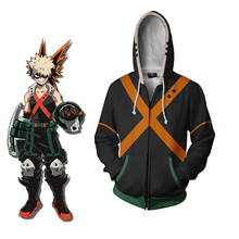 CostumeBuy Anime My Hero Academia Boku Cosplay Costumes Bakugou Katsuki Ground Zero Battle Hooded Jacket Hoodie Unisex 2024 - buy cheap