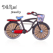 Enamel Bike Brooches And Pins Fashion Jewelry Brooch Alloy Vehicle kids Christmas Pin Men Women Suits Dress Hat Collar Pin Gift 2024 - buy cheap