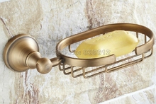 Antique Brass Bathroom Soap Dish Holder  Wall Mounted Soap Storage Basket Wba080 2024 - buy cheap