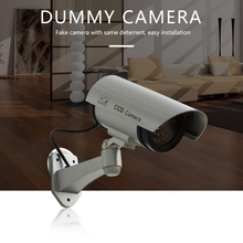 Cámara de vigilancia CCTV falsa para interior y exterior, simulada, luz roja intermitente, impermeable, para el hogar 2024 - compra barato