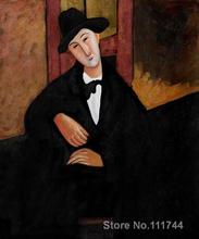 art to canvas Portrait of Mario Varvogli by Amedeo Modigliani paintings High quality Handmade 2024 - buy cheap