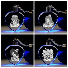 IVYYE Pripara Heart shaped Anime LED Key Chains Figure Keyring Crystal Toy Keychain Light Keyholder Unisex Customized Gifts NEW 2024 - buy cheap