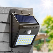 Luminária led de energia solar para parede, com sensor de movimento pir, lâmpada noturna à prova d'água para jardim, quintal, iluminação para entrada 2024 - compre barato