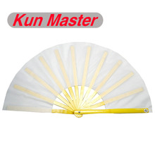 Kun Master 34 Cm  Bamboo Chinese Kung Fu Tai Chi Fan Pure White Cover 2024 - buy cheap