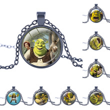 Novo Anime Dos Desenhos Animados Shrek Puss In Boots Gato colar de pingente de Presentes de Natal presentes do aniversário dos miúdos jóias da dama de honra personalizado 2024 - compre barato