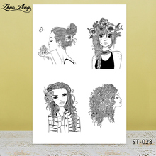 ZhuoAng American style pretty girls Clear Stamps/seals For DIY Scrapbooking/Card Making/Album Decorative Silicon Stamp Crafts 2024 - buy cheap