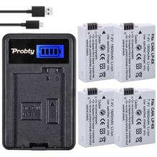 PROBTY 4 piezas LP-E8 LP E8 batería + LCD USB cargador para Canon 550D 600D 650D 700D Digital X4 X5 x6i X7i rebelde T2i T3i T4i T5i 2024 - compra barato