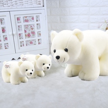 Oso Polar blanco de peluche de 20-45cm, bonito oso Polar, juguetes de peluche de la vida Real 2024 - compra barato