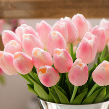 31 шт. искусственный букет тюльпан, вечерние цветы, Свадебный декор для комнаты, вечерние цветы 2024 - купить недорого