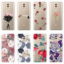 Flor rosa Floral Estética Caso de Telefone Silicone Macio Para Huawei Companheiro 9 10 20 Lite Tampa Traseira Para Huawei Companheiro 7 8 9 10 20 Pro 2024 - compre barato