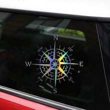 Стикер для автомобиля 3D 17 см * 17 см NSWE компас ветер Роза бардиан смешные наклейки на наклейки заднее окно винил Стайлинг автомобиля 2024 - купить недорого
