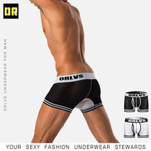 Bóxer de marca ORLVS para hombre, ropa interior suave, transpirable, sólido, Sexy 2024 - compra barato