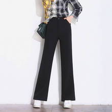 OL Black Wide Leg Long Trousers for Women High Waist Suit Work Fashion Female Straight Pants Autumn Woman's Pant Plus Size 2024 - buy cheap