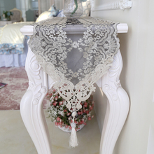Corredor de mesa de luxo preto europeu retangular rendas bordado corredor de mesa casa decoração de mesa de casamento 2024 - compre barato