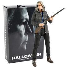 NECA Halloween Ultimate Laurie Strode Michael Myers Pumpkin With LED Light PVC Action Figure Toy Christmas Gift 2024 - buy cheap