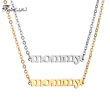 FairLadyHood Women Jewelry Titanium Steel "mommy" Pendant Necklace Customize Letter Name Necklace For Mother's Day Gift 2024 - buy cheap