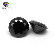 AAAAA Classic Hot Sale 1000pcs/lot Grade 0.8~3.0mm Black Cubic Zirconia Stone Round Cut Loose CZ Stone Synthetic Gems For Sale 2024 - buy cheap