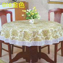 1Pcs New Rural style  thickening lace printing tablecloth PVC round tablecloth round table cloth waterproof and oil tablecloth 2024 - buy cheap