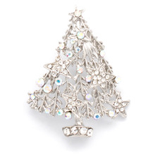 2015 New Classic Rhinestone Crystals Christmas Tree Brooch Broach Pins Women Christmas Party Gifts Free shipping LSYP0680 2024 - buy cheap