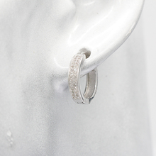 Brincos de argola em prata esterlina 925, com brincos transparentes de formato redondo cz para mulheres, joias finas 2024 - compre barato