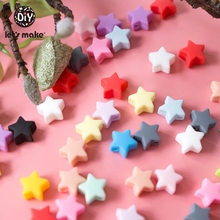 Let' S Make Silicone Teethers Mini Star 100Pc Bpa Free Meterial Chewable Beads Diy Teething Necklace Tiny Rod Teether Kids Toys 2024 - buy cheap