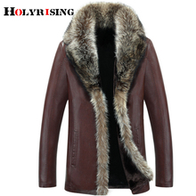 Holyrising-chaqueta gruesa de piel sintética para hombre, abrigo informal, talla 5XL, 18524 2024 - compra barato