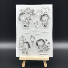 Girl Transparent Clear Silicone Stamp Seal DIY Scrapbooking photo Album Decorative A0855 2024 - buy cheap