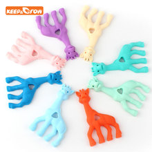 Keep&grow 5Pcs Giraffe Food Grade Baby Teether Animal Baby Teething Silicone Teether Gift Chaw Nursing Toy Mordedor Baby Product 2024 - buy cheap