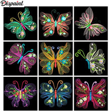 Dispaint-pintura de diamante redondo/cuadrado completa, cuadro artesanal 5D, bordado 3D de "mariposa de Color", punto de cruz, regalo de decoración del hogar 2024 - compra barato