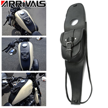 Black Motorcycle Gas Tank Dash Console Center Pouch Bag PU Leather for Harley Sportster XL48 883 1200 2024 - buy cheap