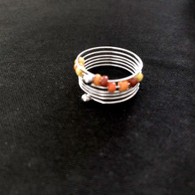 Горячее предложение, уникальное Открытое кольцо с маленьким мячом, панк кольца для женщин, кольцо на палец, 6 кругов, эластичное кольцо для женщин 2024 - купить недорого