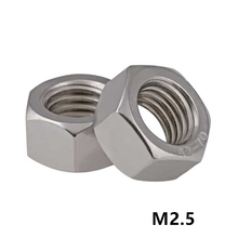 1000pcs M2.5 Hex nut DIN934 A2-70/ 304 Stainless steel Metal Hexagon Nut 2024 - buy cheap
