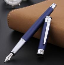 Free shipping wholesale school office supplies pen Picasso Luxury blue & silver 0.5mm nib fountain pen high quality writing pen 2024 - buy cheap