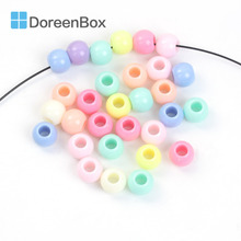 Doreen Box hot-  100Pcs Mixed Multicolour Acrylic Beads Fit Charm Bracelet 11x9mm (B02949) 2024 - buy cheap