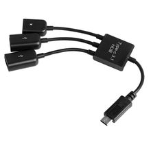 Adaptador de Cable Hub OTG 3 en 1 USB 3,1 tipo C a Micro USB 2,0, carga de energía 2024 - compra barato