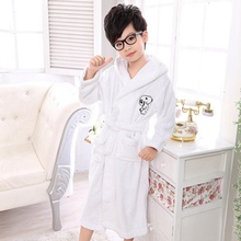 Bathrobe Kids Baby Robe Children Girl Sleepwear Clothes Cartoon Hooded Bathrobe Kids Soft Nightgown Warm Pajamas Clothing White 2024 - buy cheap