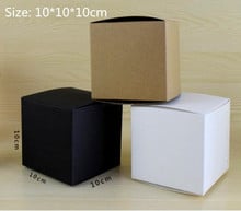 20pcs/lot-10*10*10cm White Black Kraft Gift Box Cosmetic Bottle Jar Box Craft Handmade Soap Candle Storage Boxes valve tubes 2024 - buy cheap