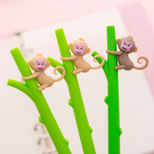 South Korean cute cartoon climb little monkey creative neutral gel pen students stationery plastic pen 2024 - buy cheap